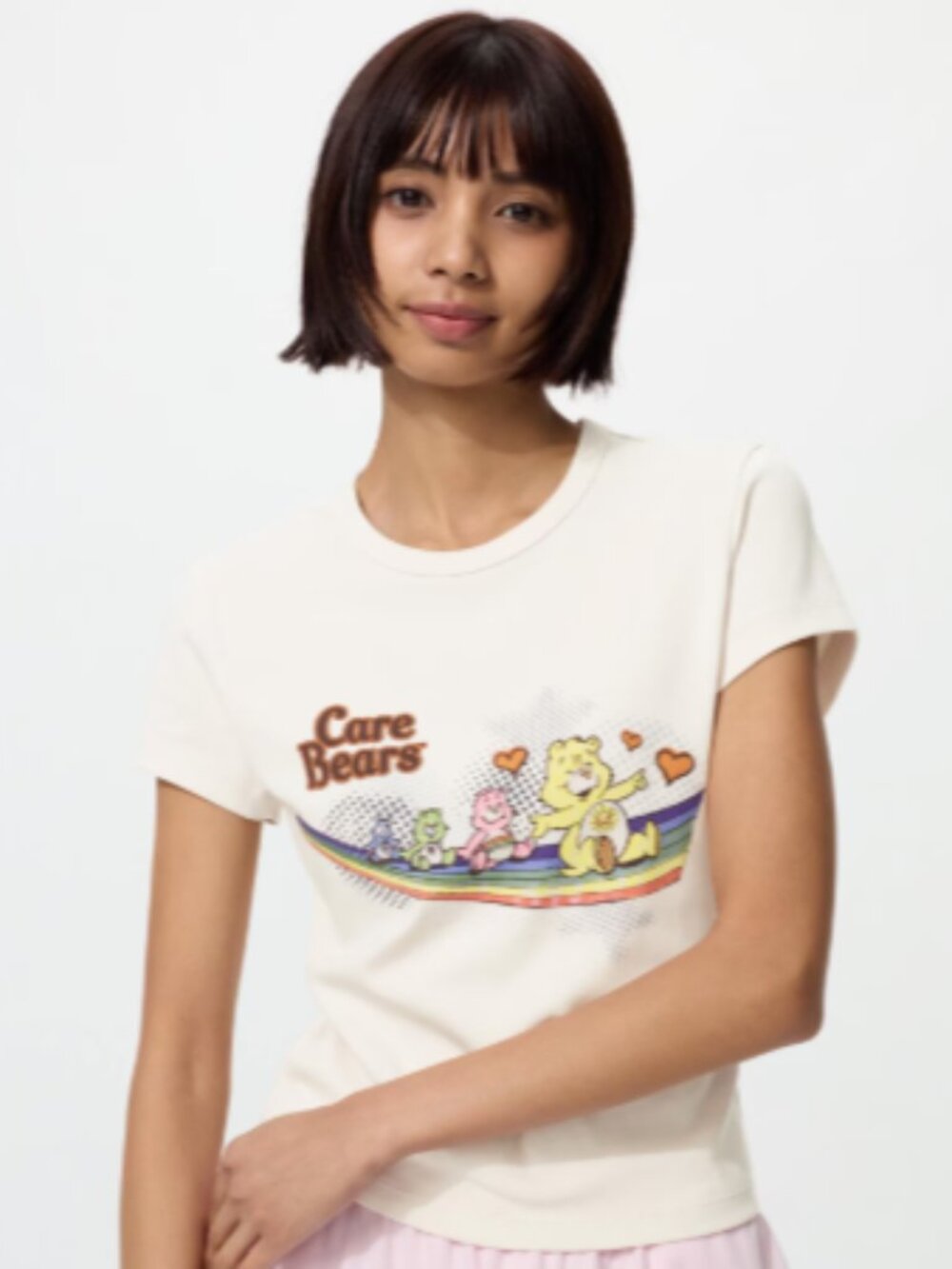 NEW Uniqlo Women  Care Bears Graphic Medium White T-Shirt